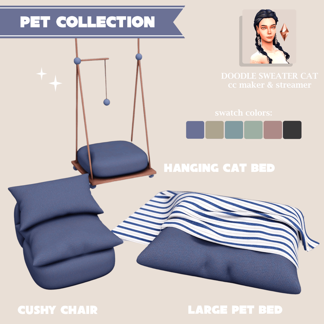 Скриншот мода Лежанки для питомцев Cushy Pet Collection